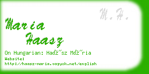 maria haasz business card